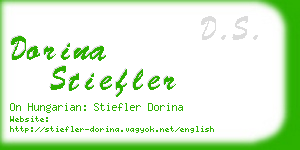 dorina stiefler business card